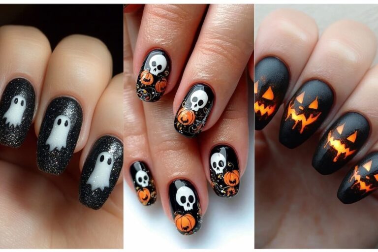 22 Black Halloween Nail Designs That Will Make Your Costume Pop