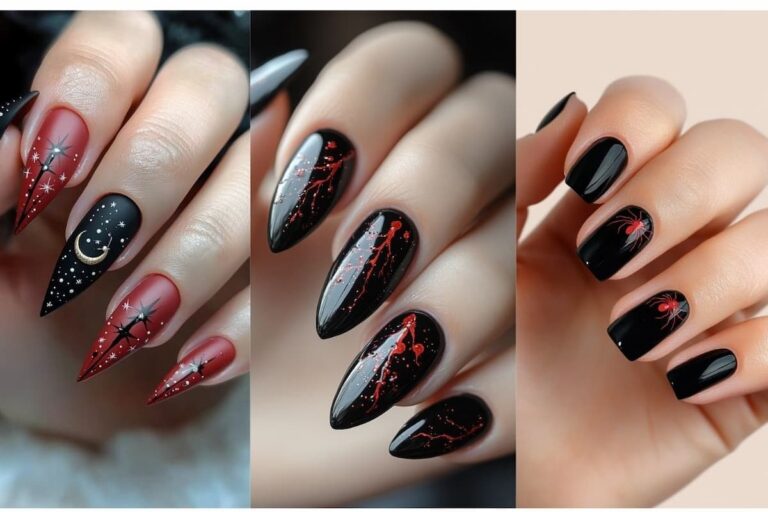 25 Black and Red Halloween Nail Ideas: Bold, Spooky, and Simple
