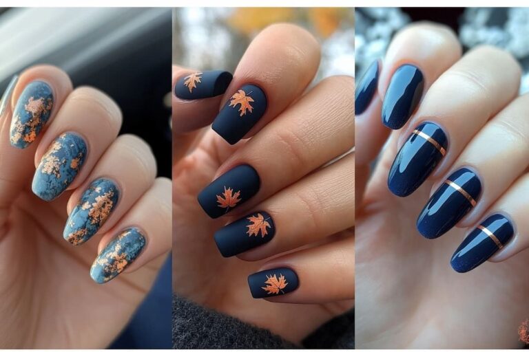 25 Blue Fall Nail Ideas That Will Make Your Nails Pop