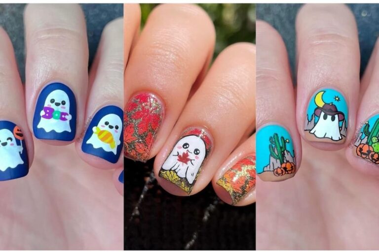 20 Cute Ghost Nail Ideas That Make Halloween Nails Fun and Easy