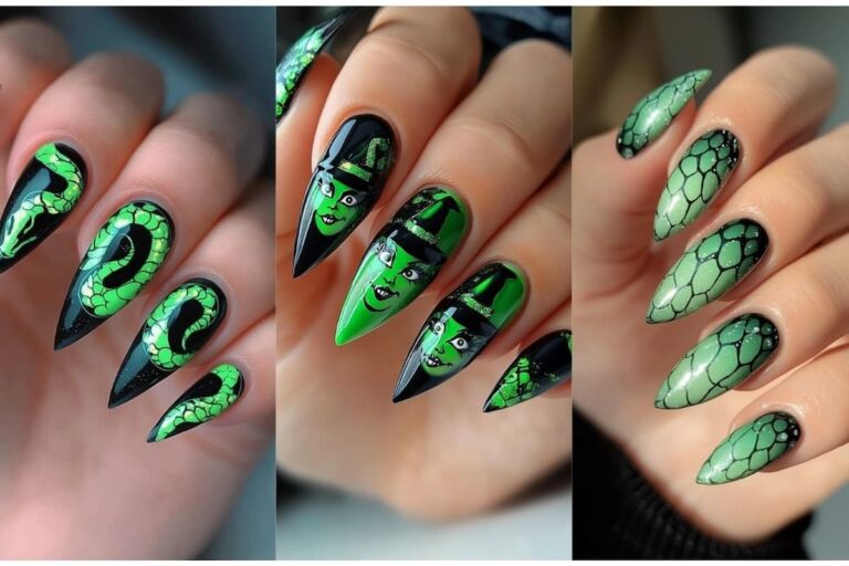 23 Spooky Green Halloween Nail Designs for a Wickedly Fun Look