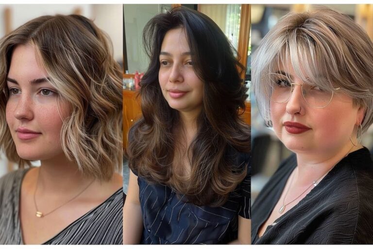 Top 24 Hairstyles to Slim Round Faces & Hide Double Chins Fast