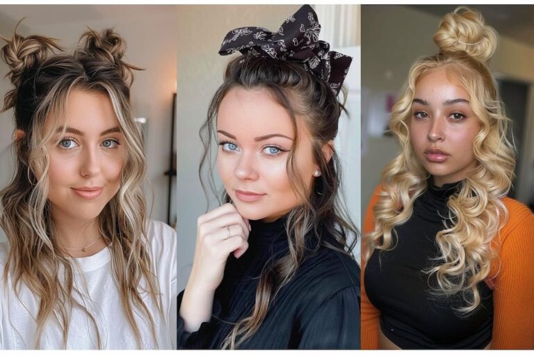 Best 20 Half-Up Half-Down Hairstyles for Women with Round Faces