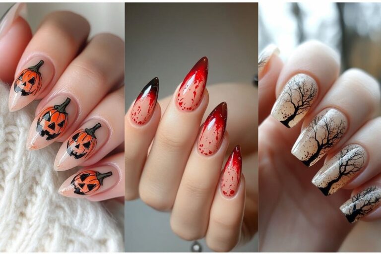 21 Nude Halloween Nail Ideas for a Classy, Creepy Look