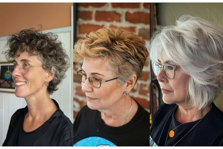25 Chic Short Hairstyles Perfect for Women Over 50 with Glasses
