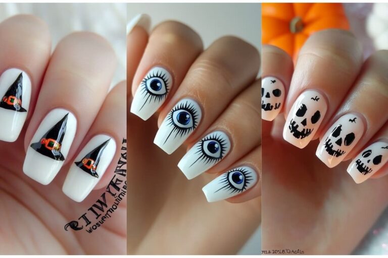 18 White Halloween Nails That Are Stylish, Simple, and Spooky