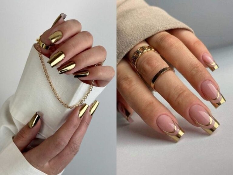 30 Stunning Gold Chrome Nail Ideas That Shine With Elegance And Glamour!