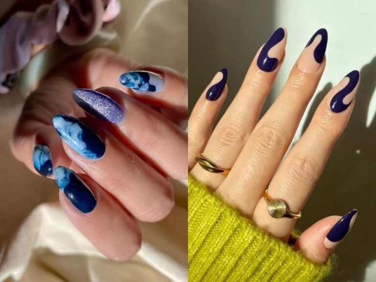 30 Stunning Navy Blue Nails For A Chic And Timeless Look!