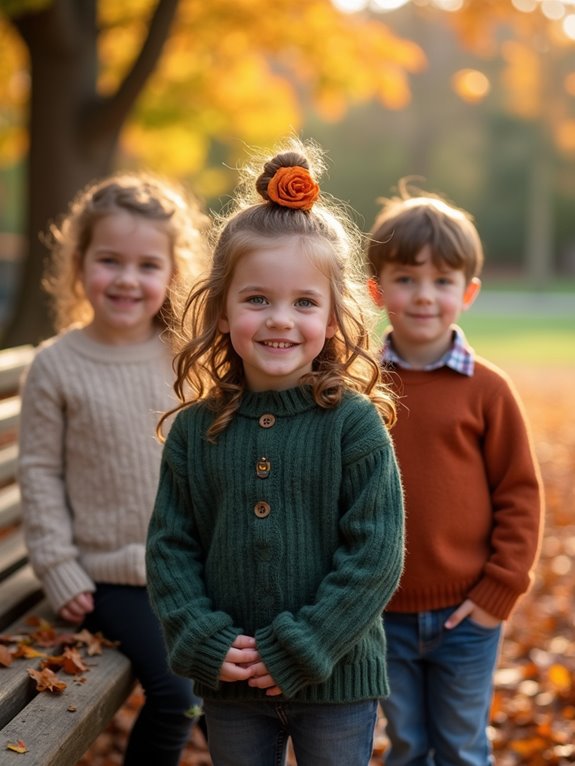adorable autumn hairstyles for children
