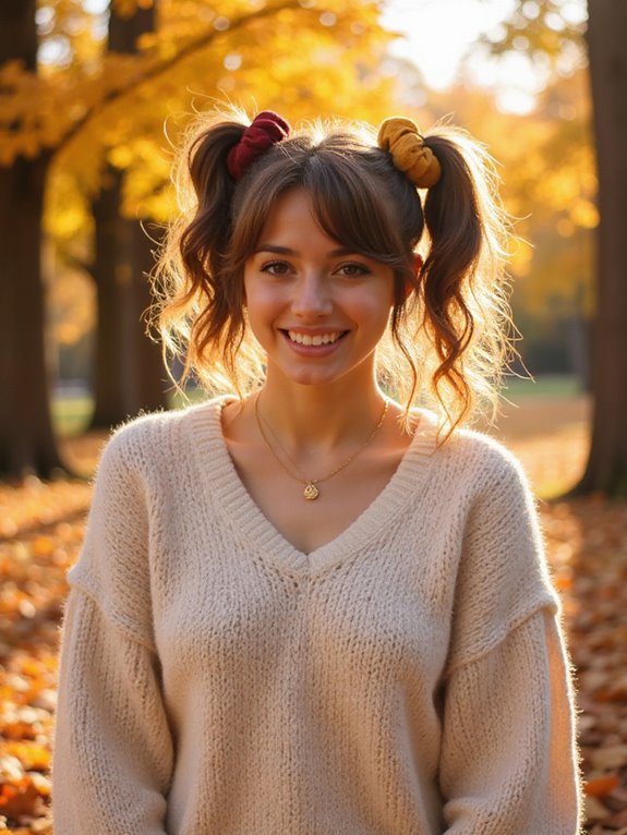 adorable double knot pigtails