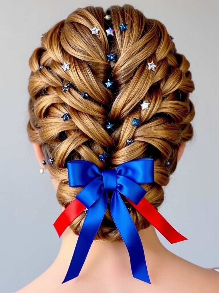 americana fishtail updo elegance