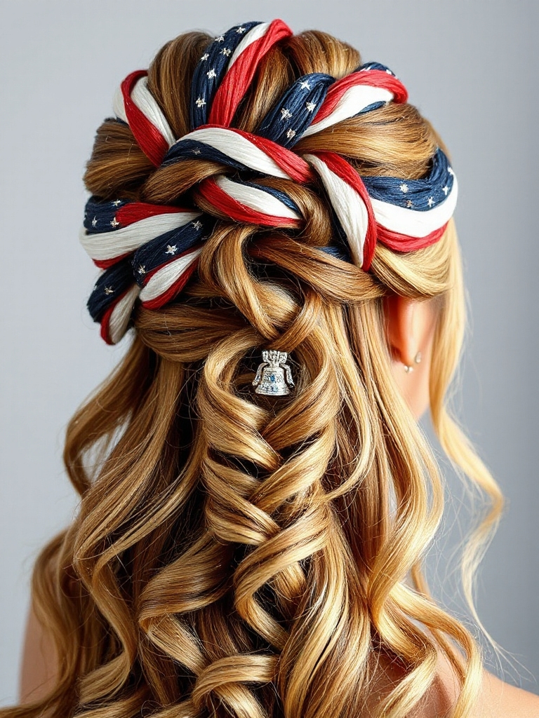 americana half up hairstyle elegance