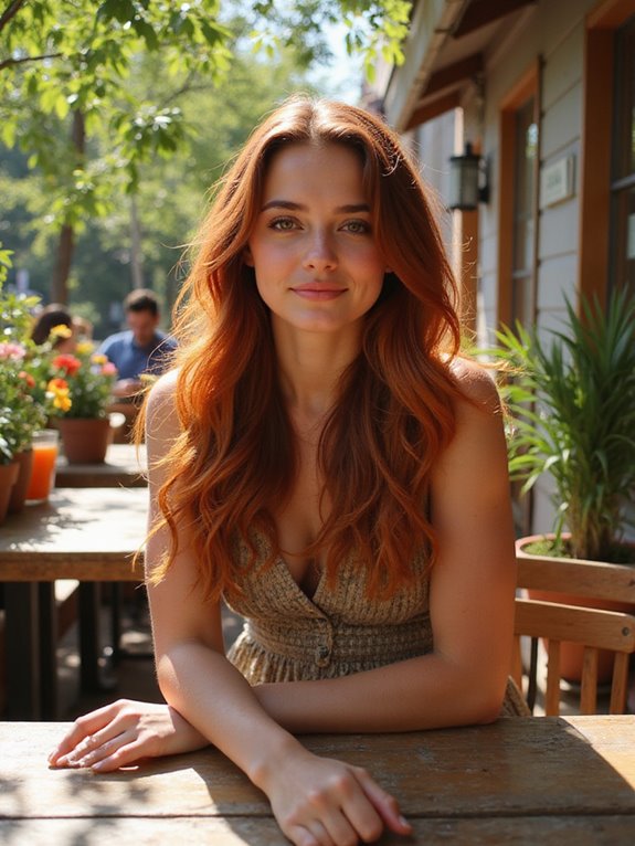 auburn ombr hair technique