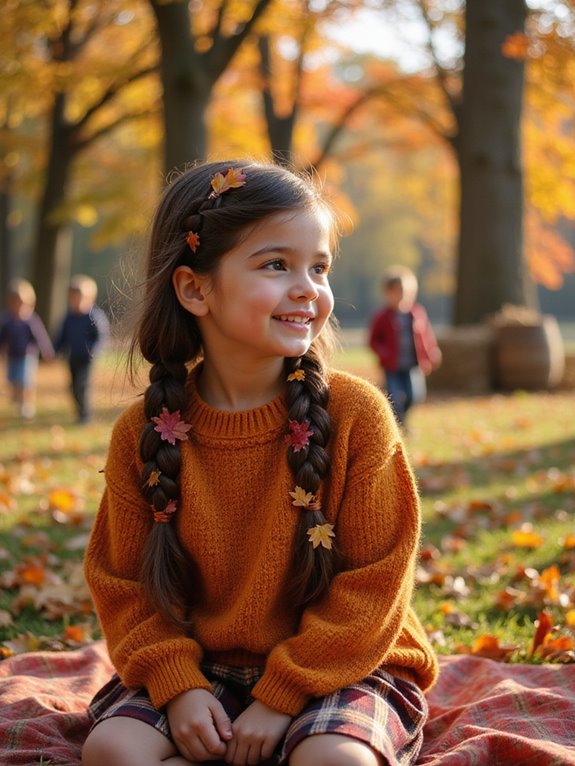autumn inspired child s braids