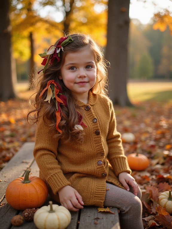 autumn inspired colorful hair wrap