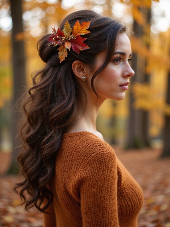 autumn inspired curly updo