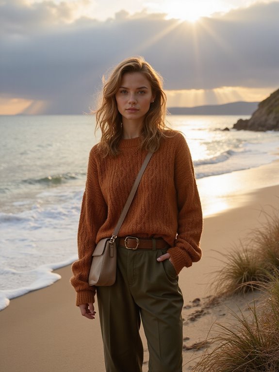 beachy waves and earthy tones