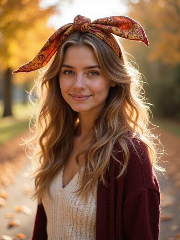 beachy waves with scarf