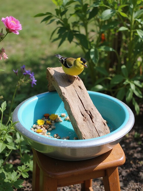 bird bath ramp installation
