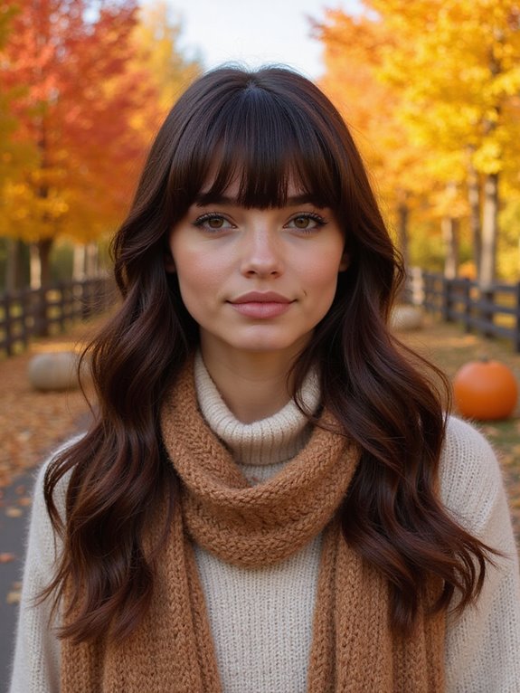 blunt bangs with layers