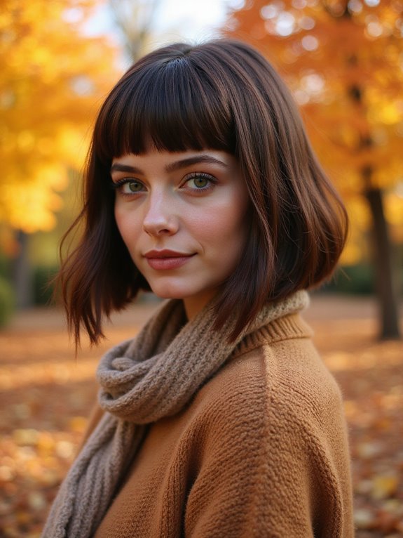 blunt cut with fringe