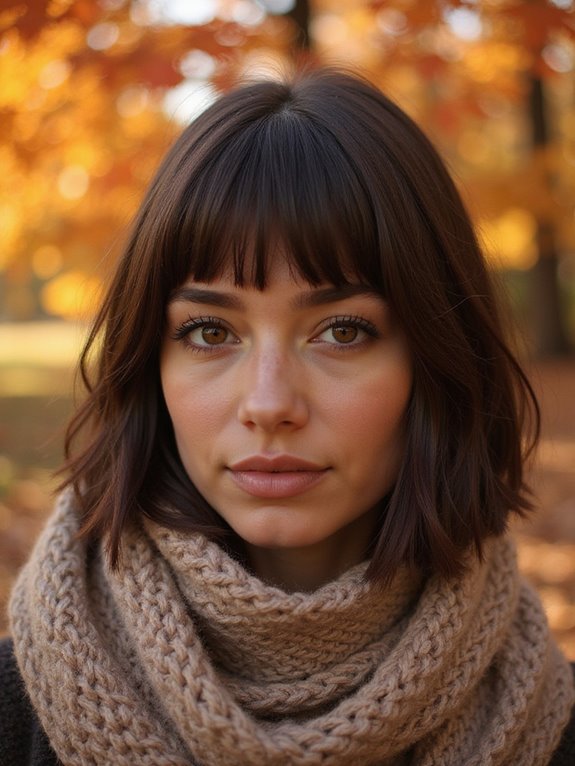 blunt cut with highlights