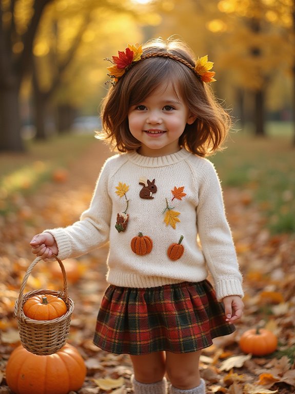 bob hairstyle with autumn accessories
