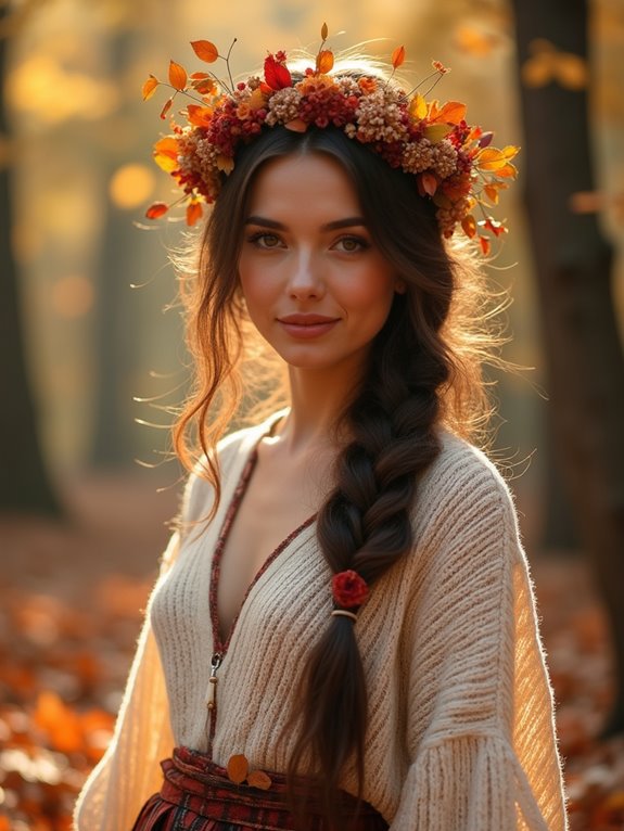 bohemian braids with accessories