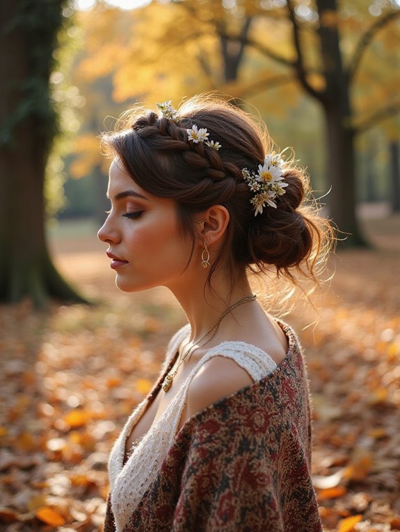 boho braid bun elegance