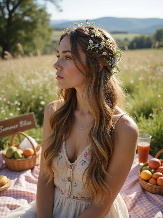 boho braided crown elegance