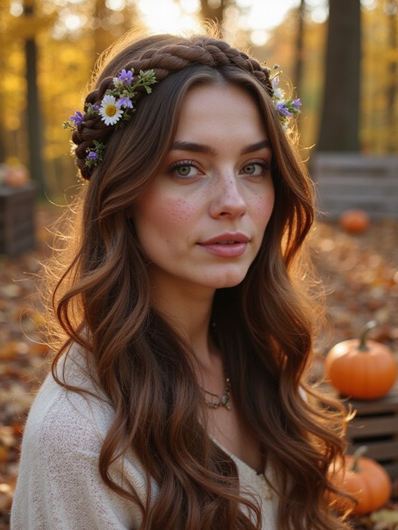 boho braided crown hairstyle