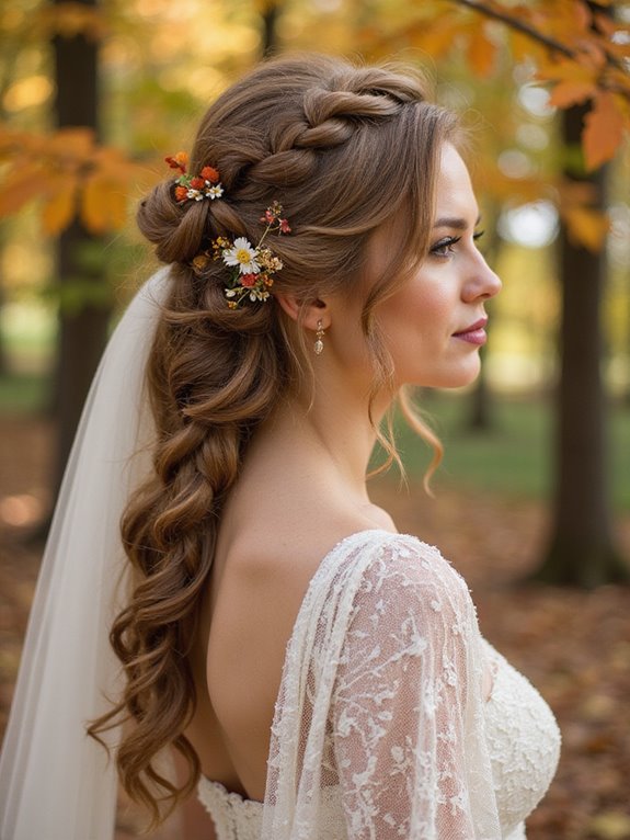 bohemian braided updo elegance