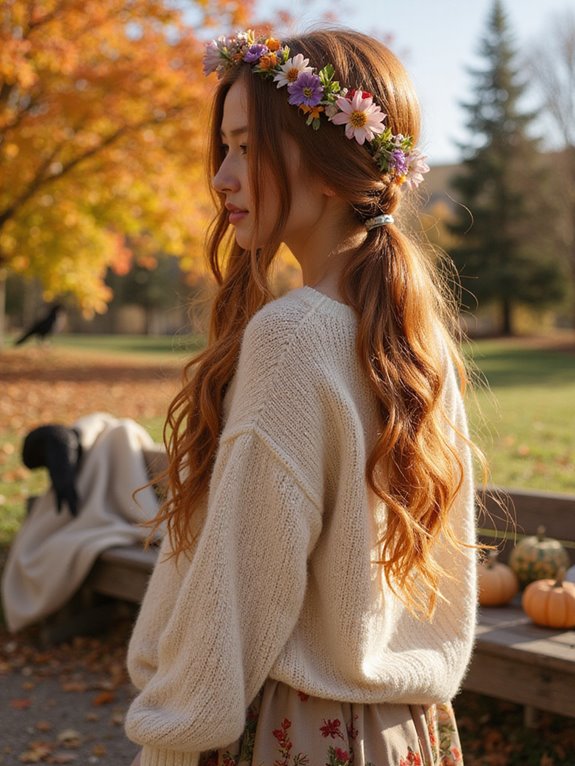boho chic pigtail styling