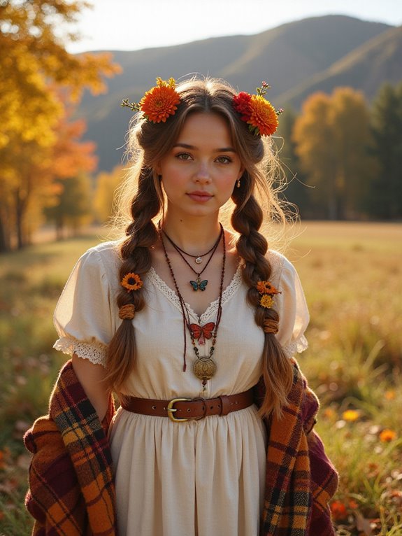 boho chic playful pigtails