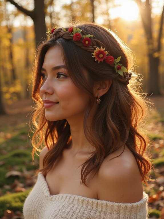 boho crown with waves