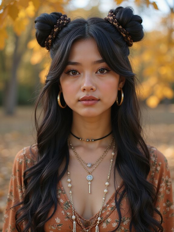 boho space buns tutorial