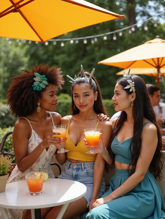 bold accessories enhance hairstyles