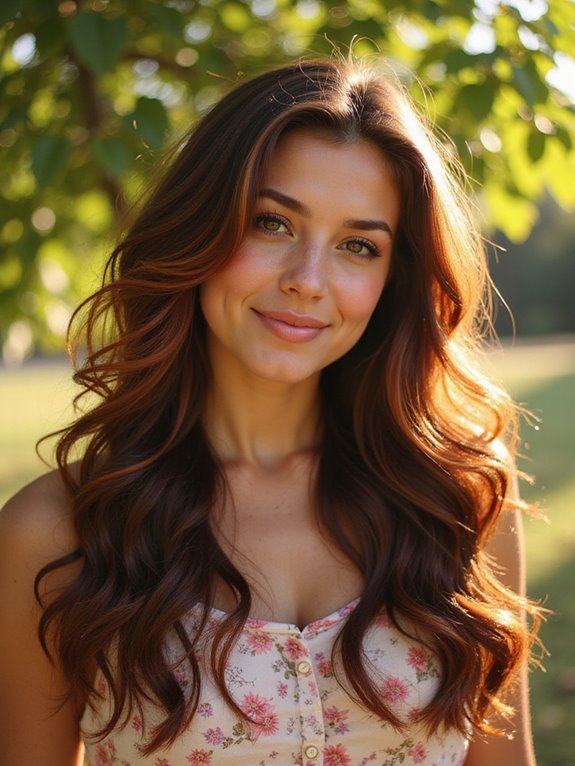 striking auburn hair color