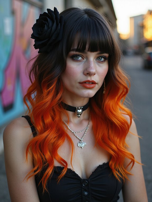 bold blood orange hair