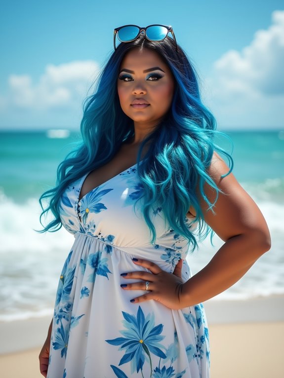 striking blue summer hairstyles