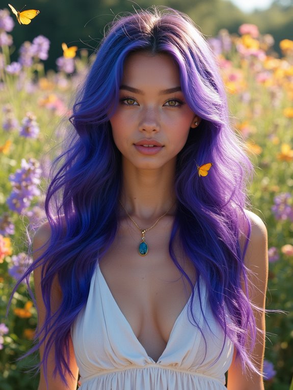 vivid blueberry hair transformation