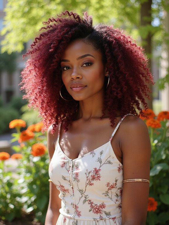 bold burgundy hair care