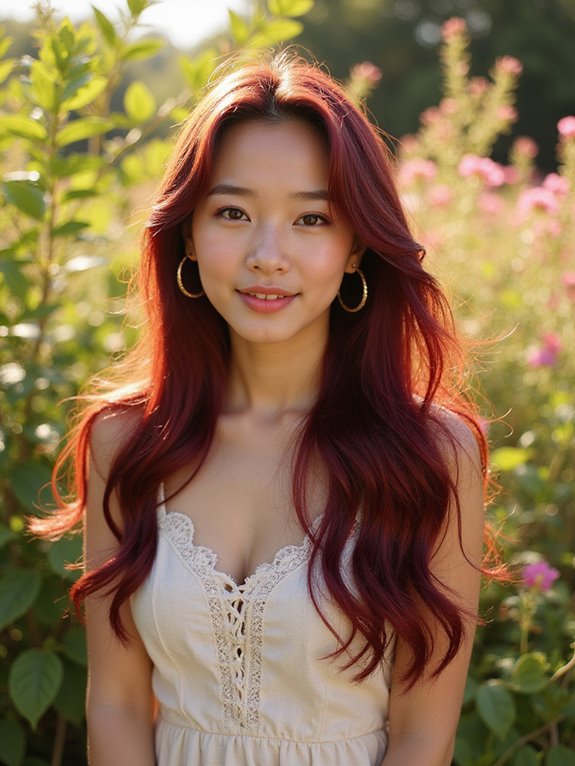 bold burgundy hair care