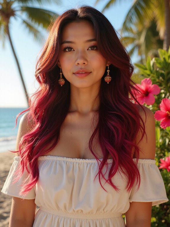 bold burgundy hair color