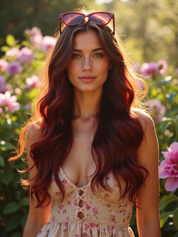 bold burgundy hair maintenance