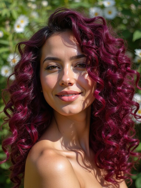 bold burgundy hair transformation