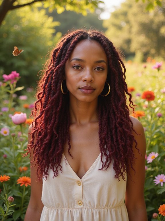 bold burgundy locs maintenance