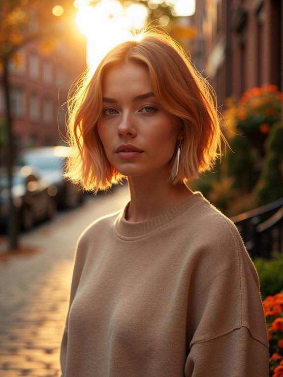 bold copper blonde contrast