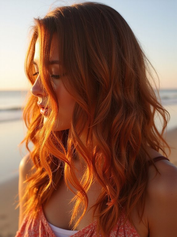 bold copper hair highlights