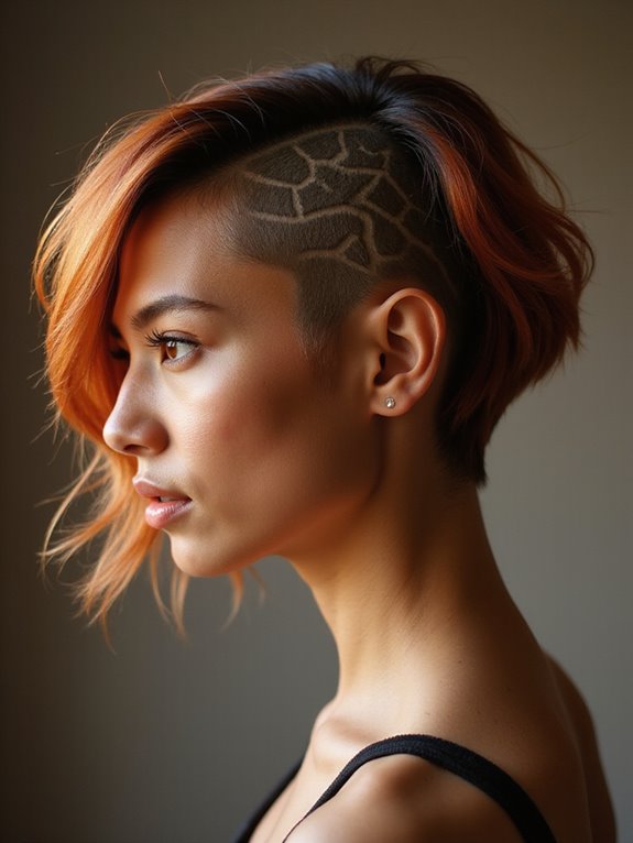 bold copper undercut hairstyle